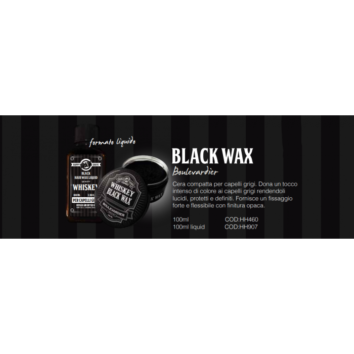 WHISKEY CERA PER CAPELLI BLACK WAX 100ML